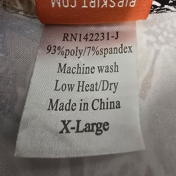 Rip Skirt Hawiian Floral Adjustable Wrap Skirt Vacation Cruise Women's XL - Picture 5 of 5